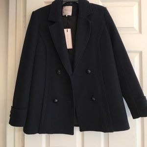 Navy blue double breasted Zara peacoat